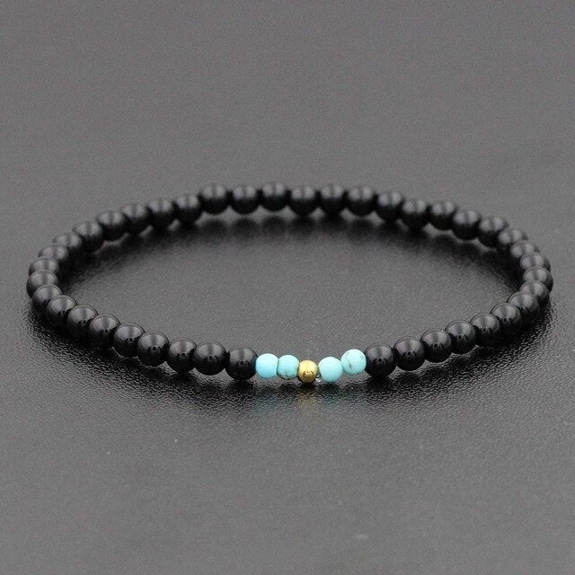 lava stone bracelet - blue mountain