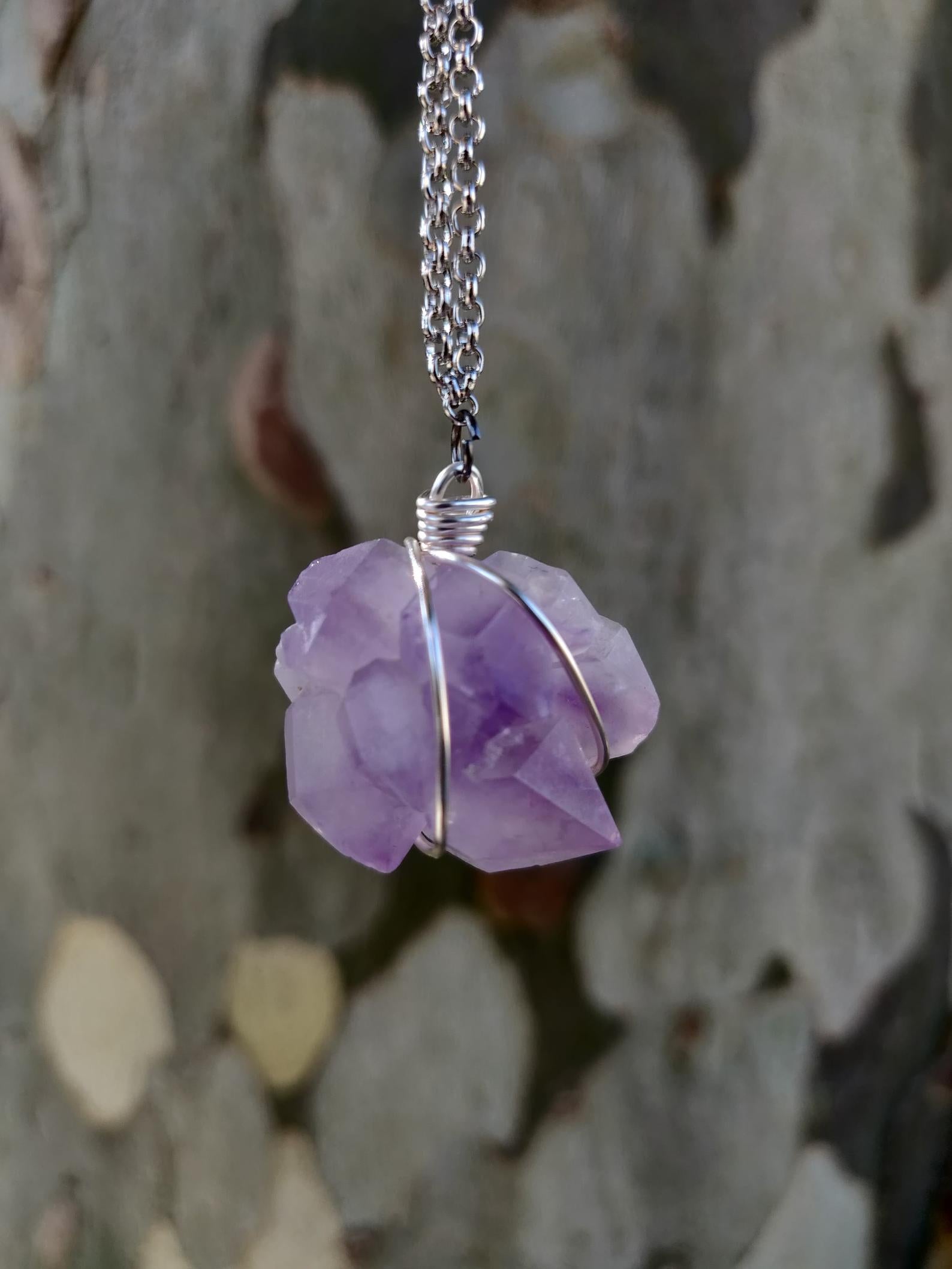 amethyst stone necklace