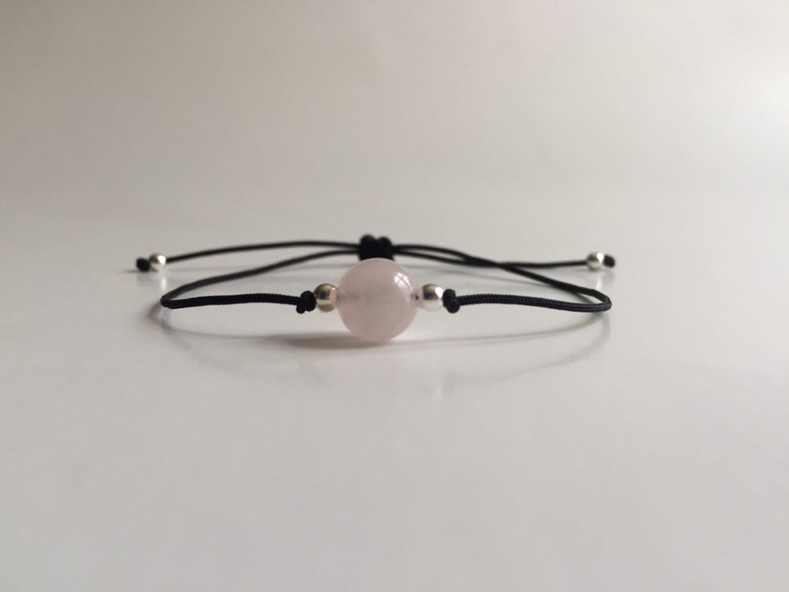 natural rose quartz stone bracelet