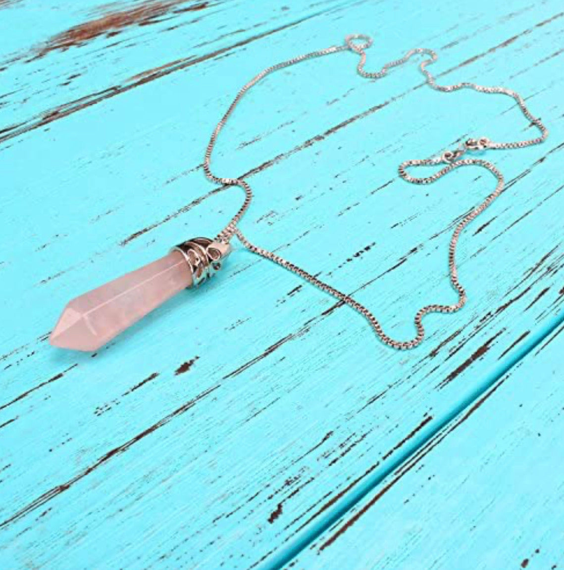 Rose quartz necklace