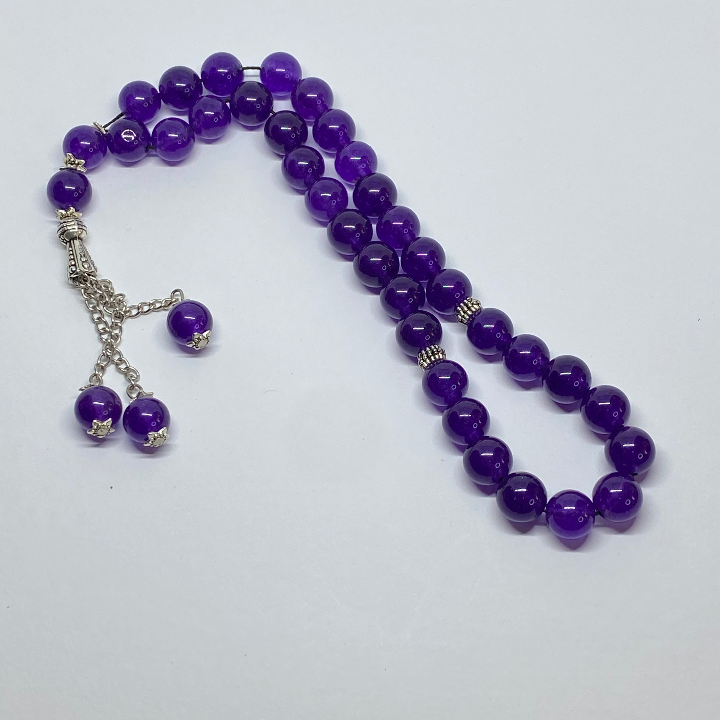 Mesbaha (tasbih) islamic praying beads amethyst gemstone