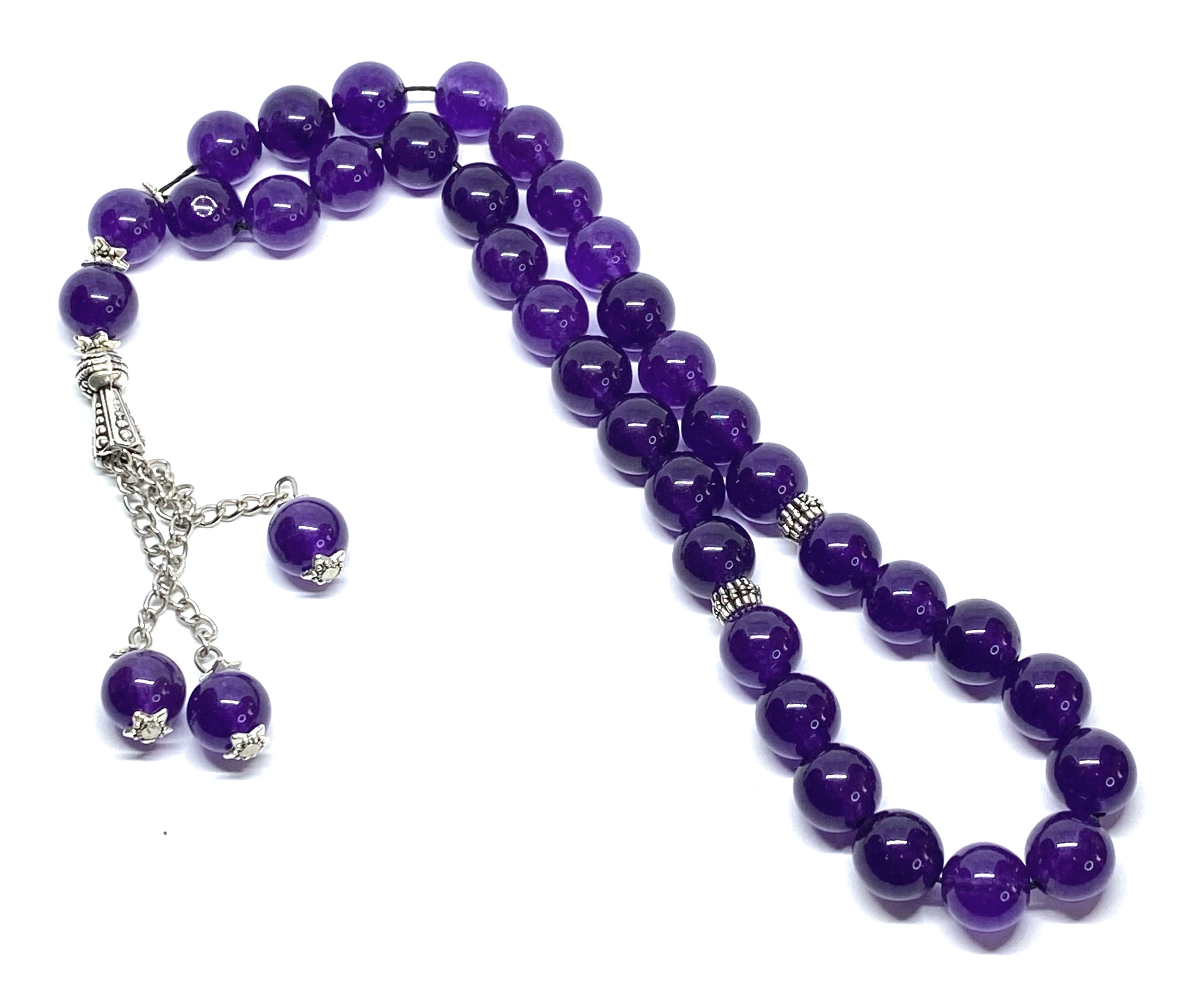 Mesbaha (tasbih) islamic praying beads amethyst gemstone