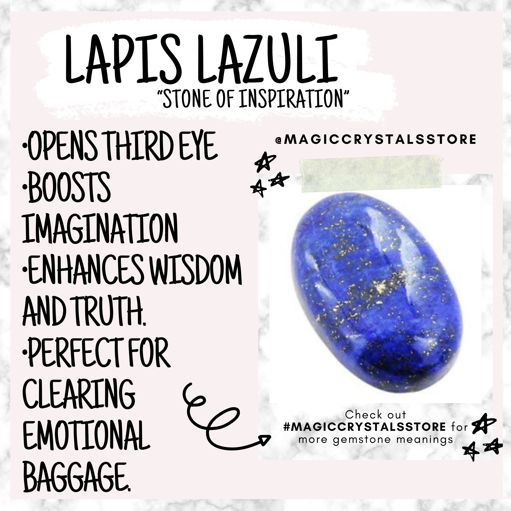 Lapis lazuli stone (meditation)