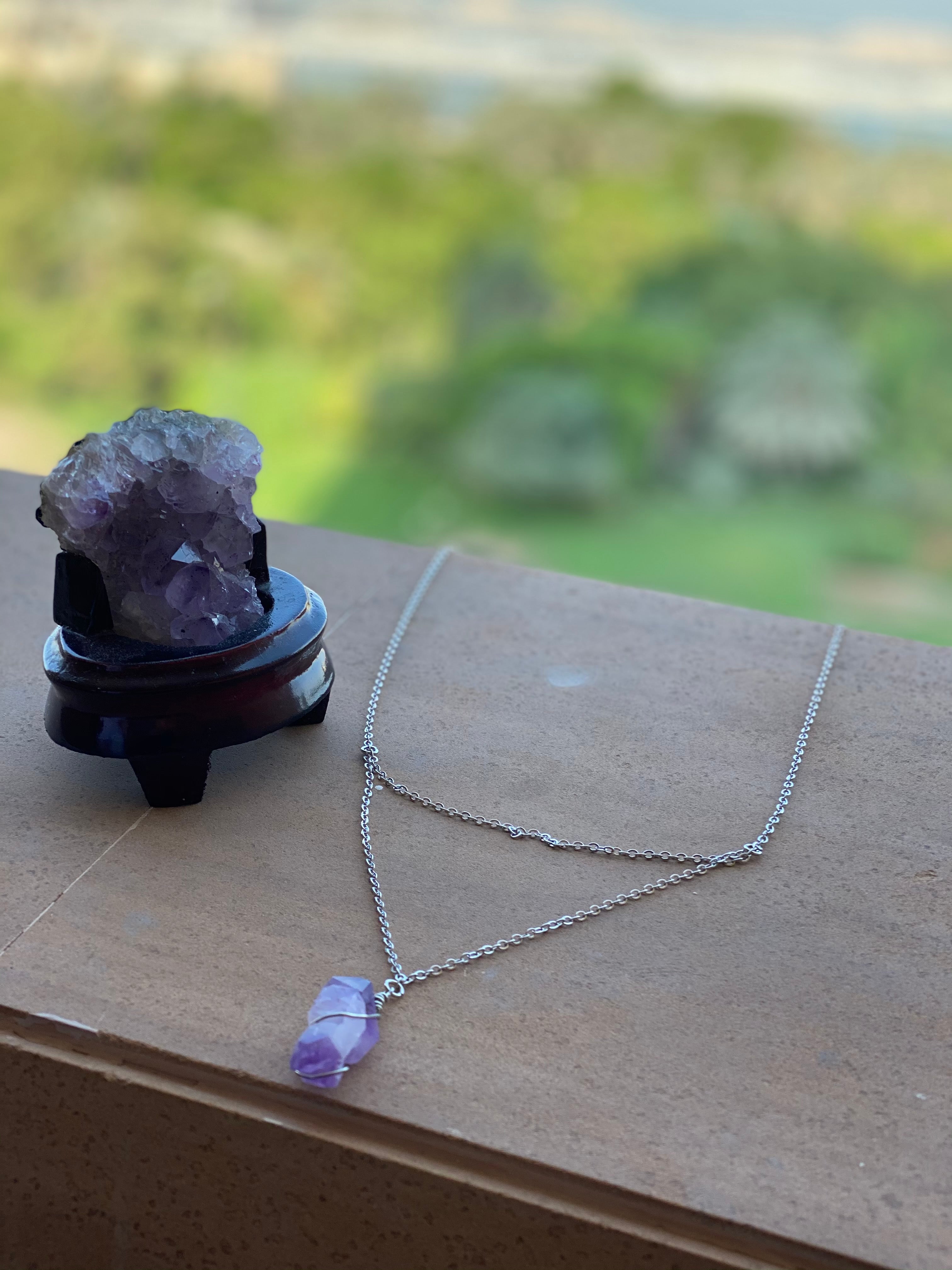 Amethyst power pendant