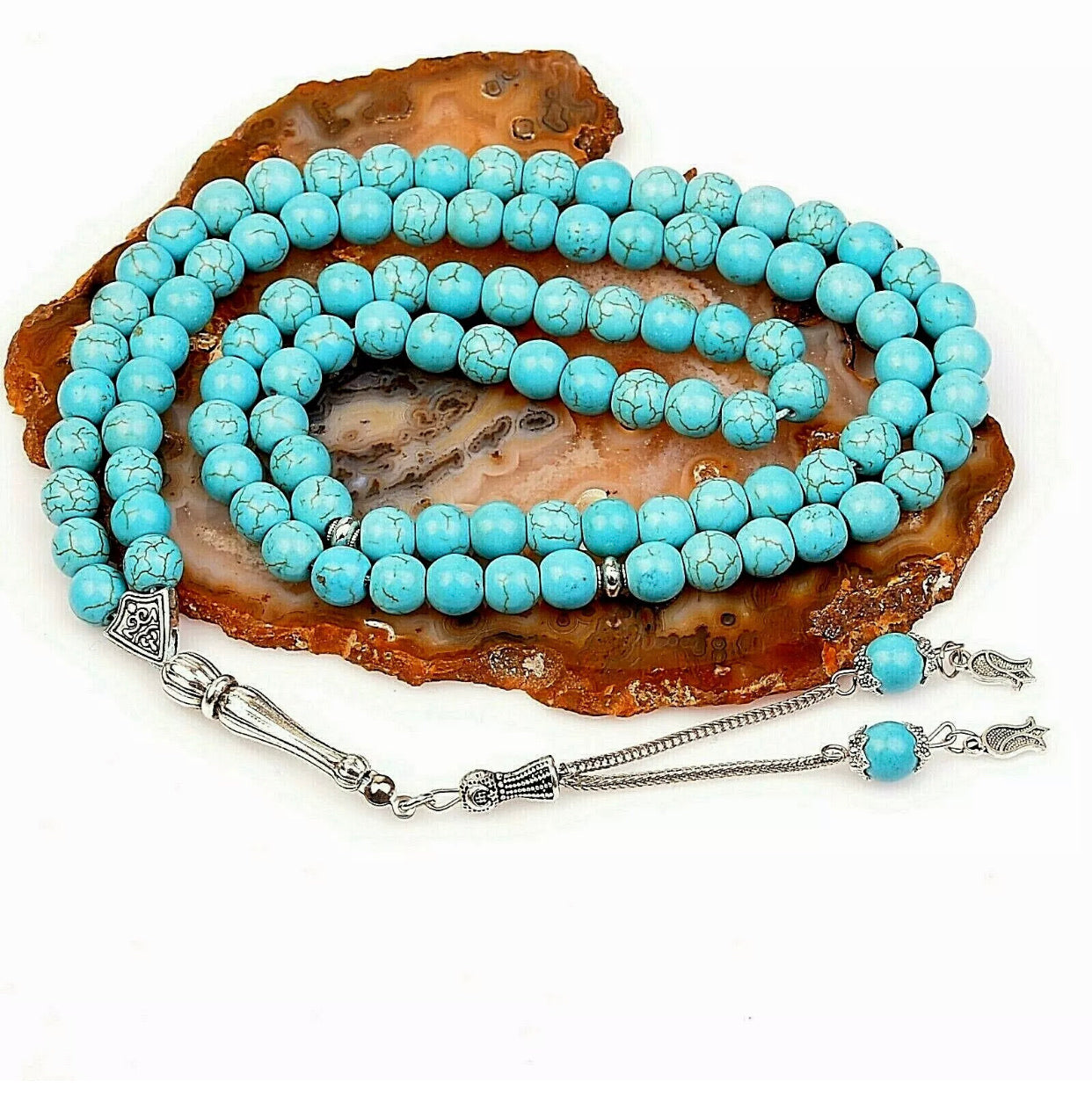 Turquoise stone tasbih