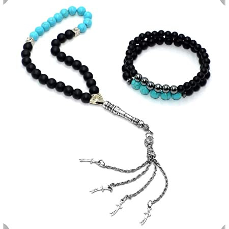 Turquoise onyx Mesbaha (tasbih) islamic praying beads turquoise gemstone