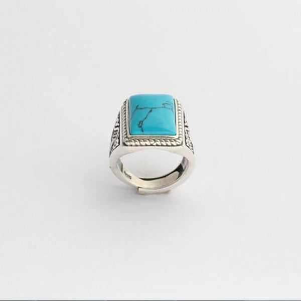 Turquoise ring square for men