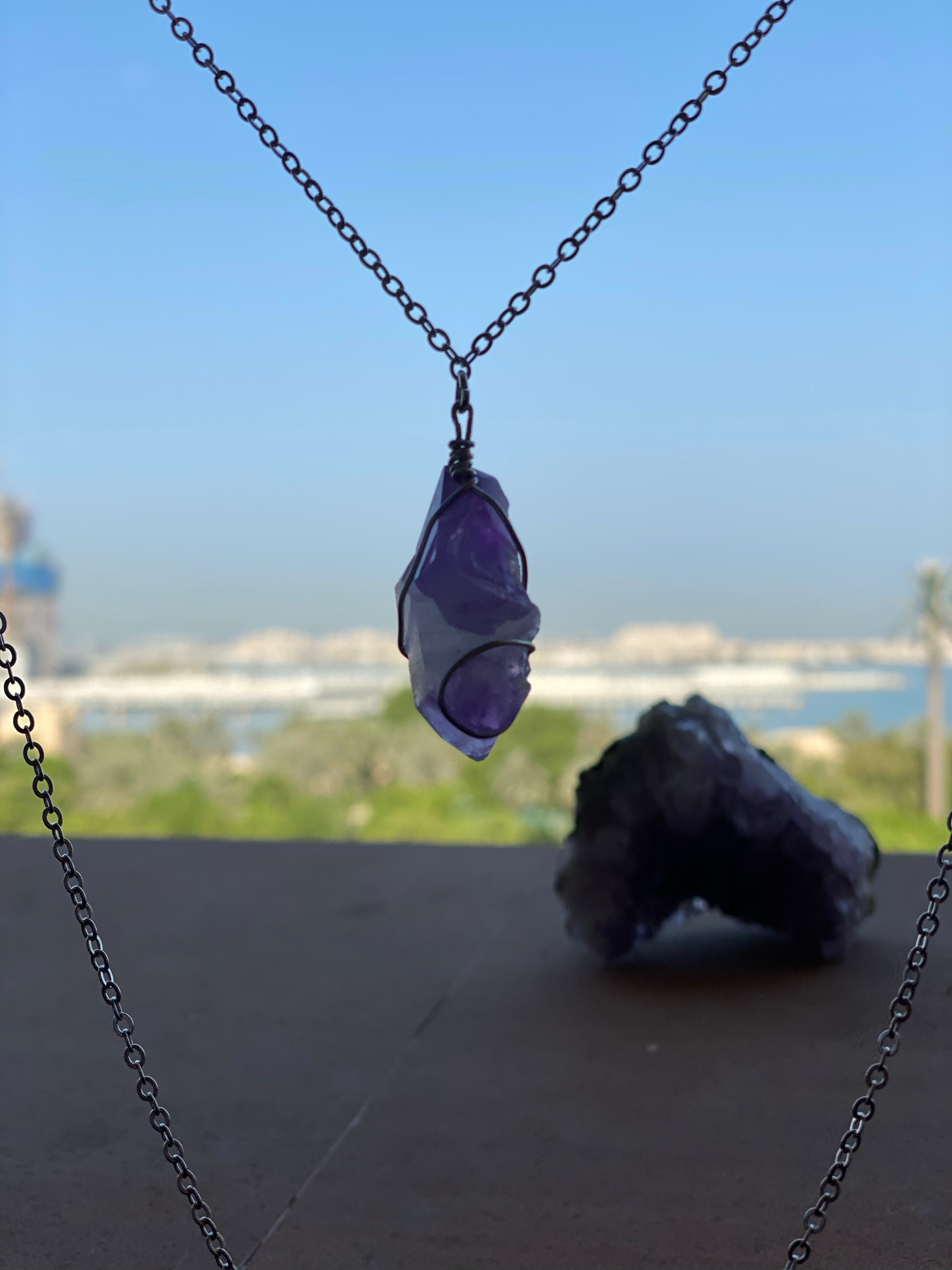 Amethyst power pendant