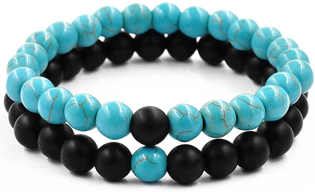 Turquoise lava stone bracelet