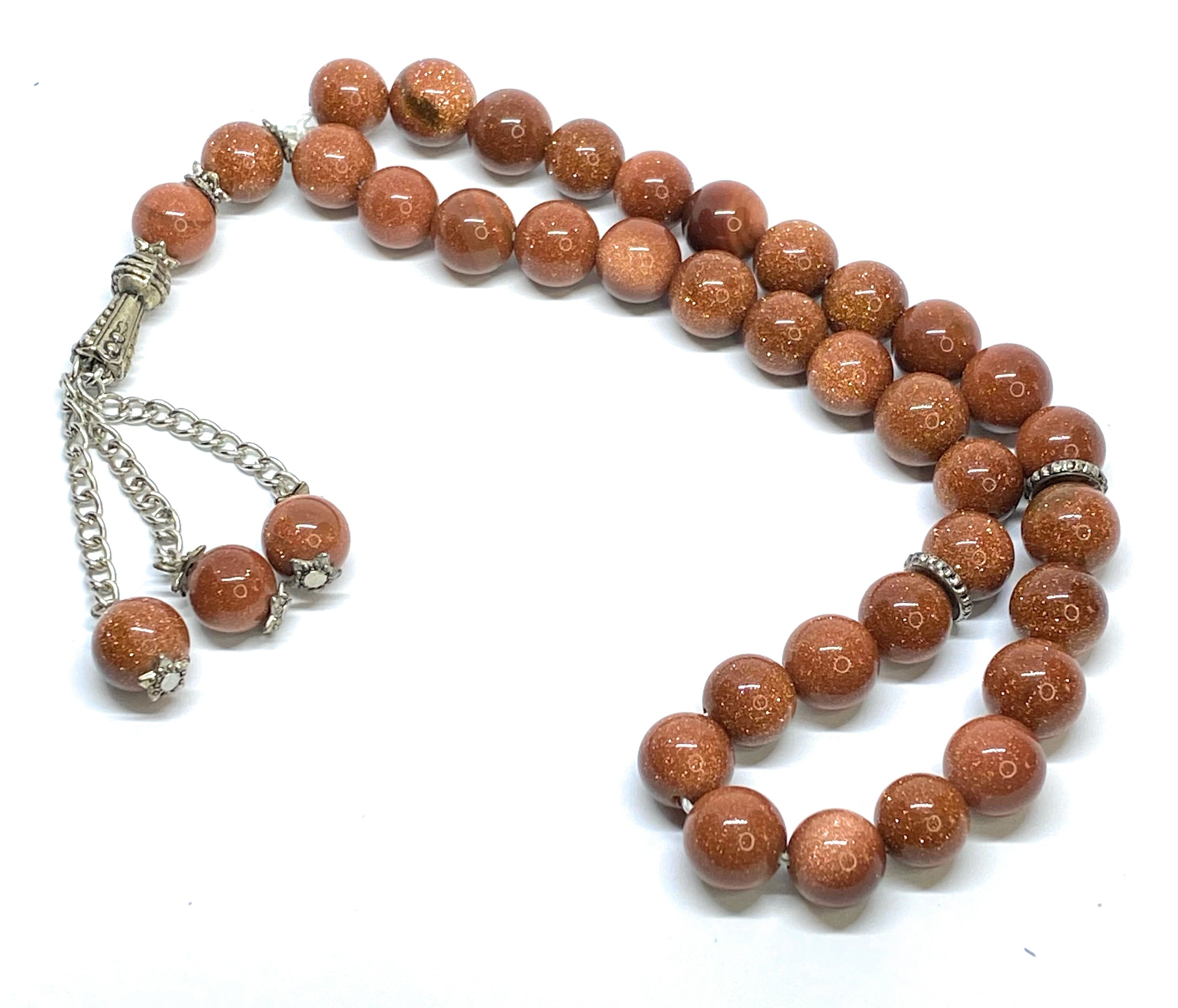 Aventurine Mesbaha (tasbih) islamic praying beads aventurine gemstone