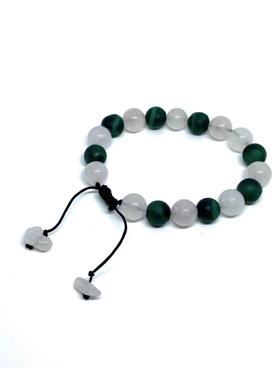 Moonstone and green tiger eye bracelet